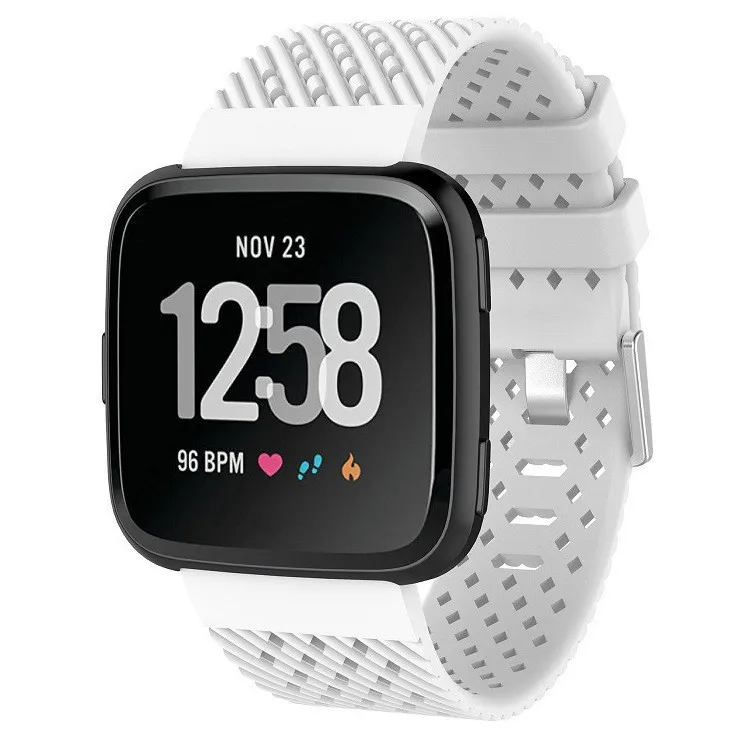 White Ремешок для Fitbit Versa Band женский сменный мягкий силиконовый водонепроницаемый браслет на запястье ремешок для Fitbit Versa Lite Band - Цвет: White