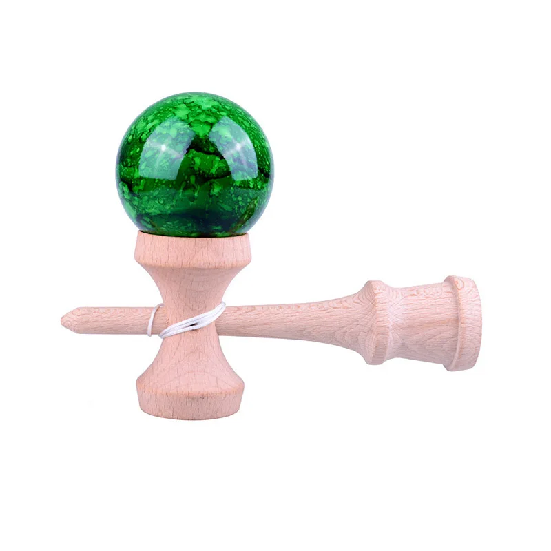 6 см мраморные цветные деревянные шары Kendama, умелые шарики для жонглирования, профессиональные игрушки для игр на открытом воздухе для детей и взрослых