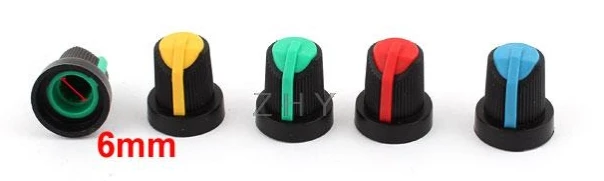 

150pcs MIX COLOR Potentiometer Knobs, Double Color Knob Cap 15*17mm Trim Pot