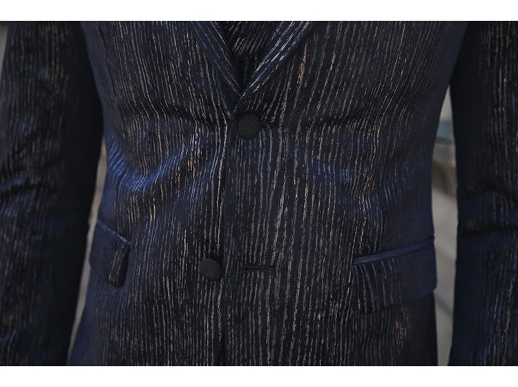 Повседневная одежда(Блейзер+ жилет+ брюки), Trajes De Hombre, костюм Mariage Homme Tuxedo,, осенние мужские костюмы в полоску, мужские деловые костюмы