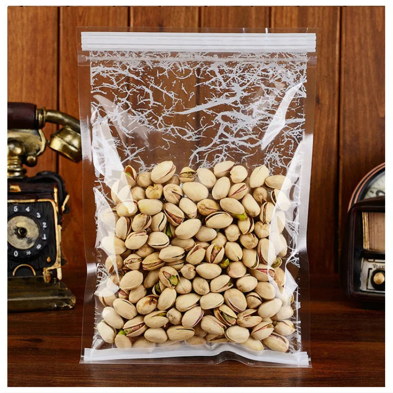 

Ferimo 100pcs Zip lock ziplock bag sealing packaging storage bags plastic transparent food candy chocolates gift pouch package
