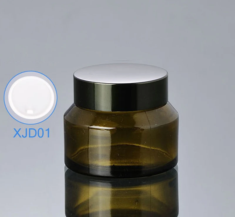 

Wholesale 300pcs/lot Capacity 50ml Empty Glass Bottle Cream Jar ,50g Green Cream Lotion Jars Cosmetic Packaging ED19