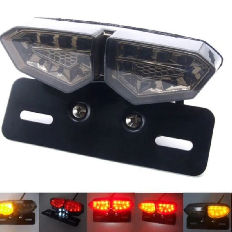 

12 В дым 20 светодиодов мотоцикл тормозной сигнал поворота номерной знак интегрисветильник