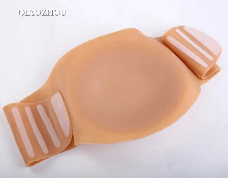 

Small 2~3 month pregnant fake silicone belly beer stomach realistic weight 1300g