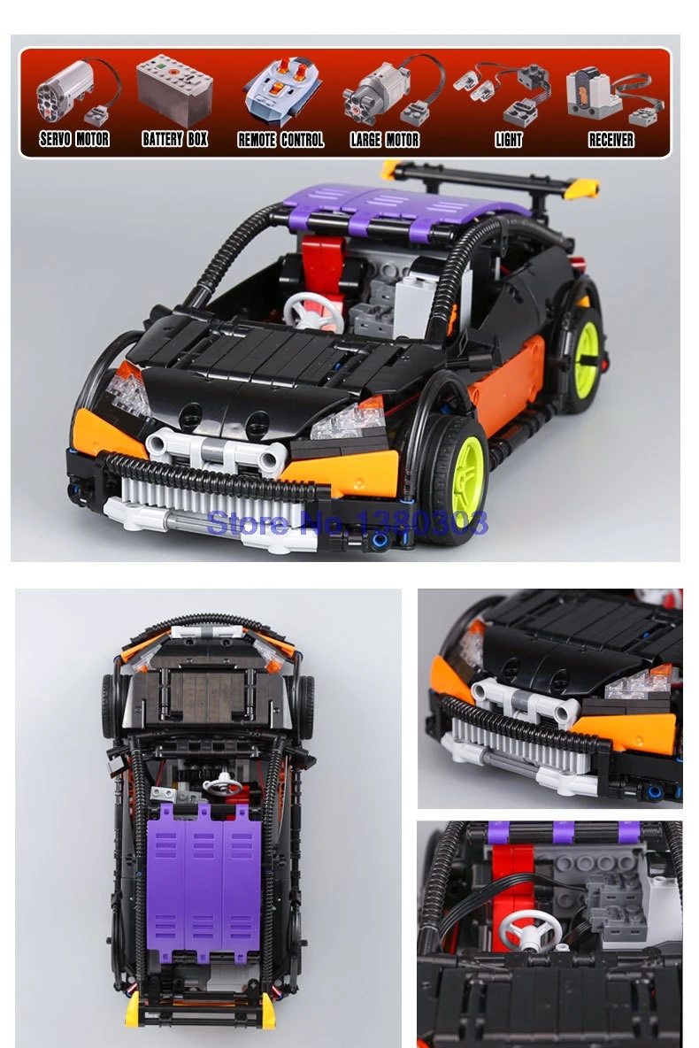 20053 Technic хэтчбек Тип R строительные блоки с электродвигателями функции мощности