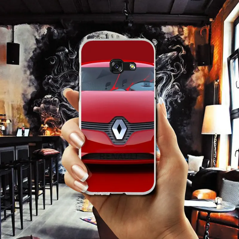 Renault концепт чехол для телефона с логотипом Samsung Galaxy A3 A5 A7 J1 J2 J3 J4 J5 J6 J7 2016 2017 2018 ТПУ
