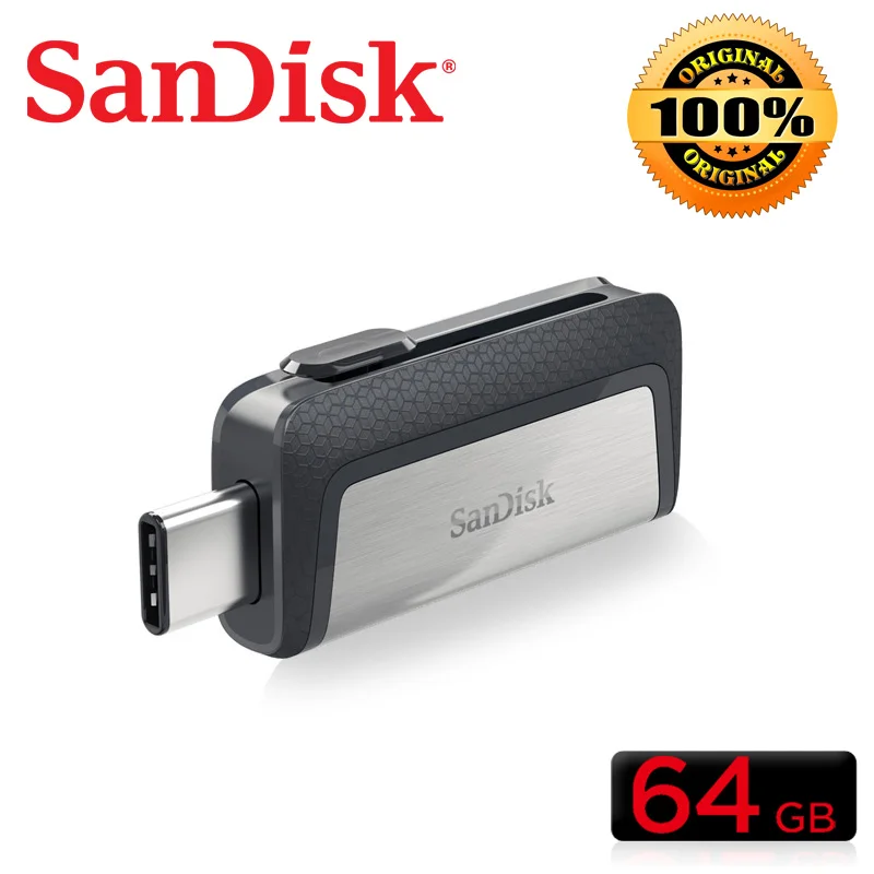 Флеш накопитель SanDisk Type C OTG для XIaomi5 Huawei P9 16 Гб Флешка 32 USB 3 1 флеш флешка 64 внешнее