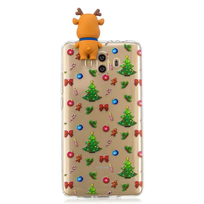 Phone Case For Huawei Mate 20 Lite Cases 3D Cartoon Christmas Santa Claus Elk Gift Soft TPU Back Cover 10 |