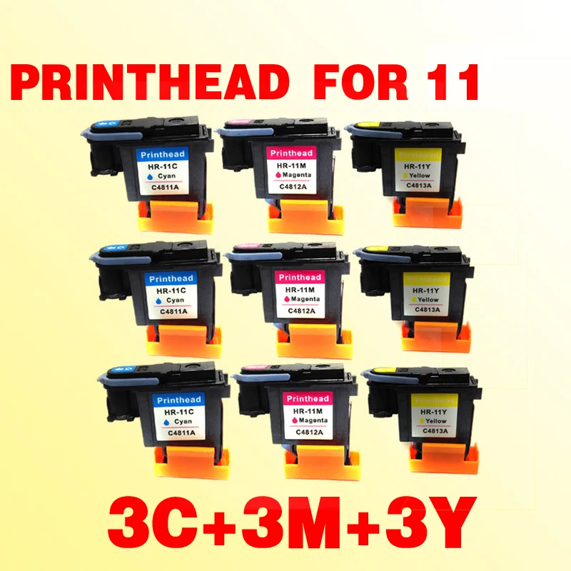 Печатающая головка C4811A C4812A C4813A для hp11 1000 1100 1200 2200 2280 2300 2600 CP1700 2800 100 500 K850|Чернильные