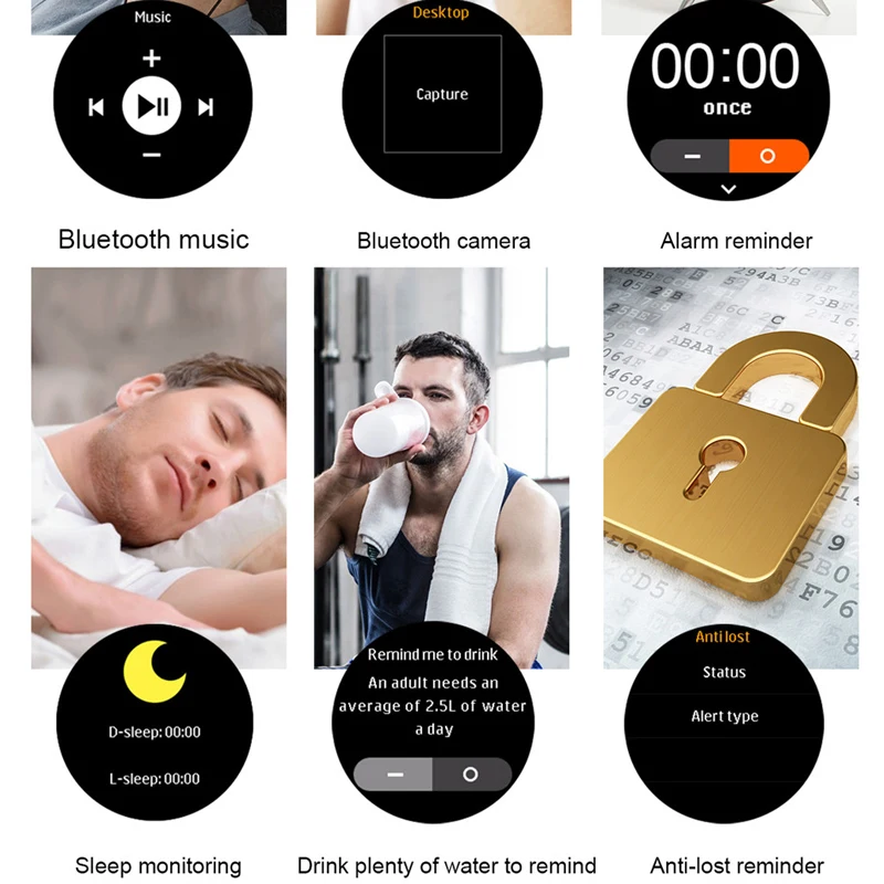DT19 Смарт Электронные часы емкостный сенсорный экран Bluetooth подключение циферблат