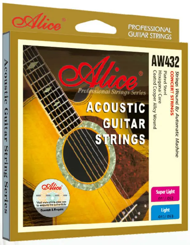 Акустические Струны для гитары Alice AW432P 12 комплектов|acoustic guitar strings|guitar stringsset alicates |