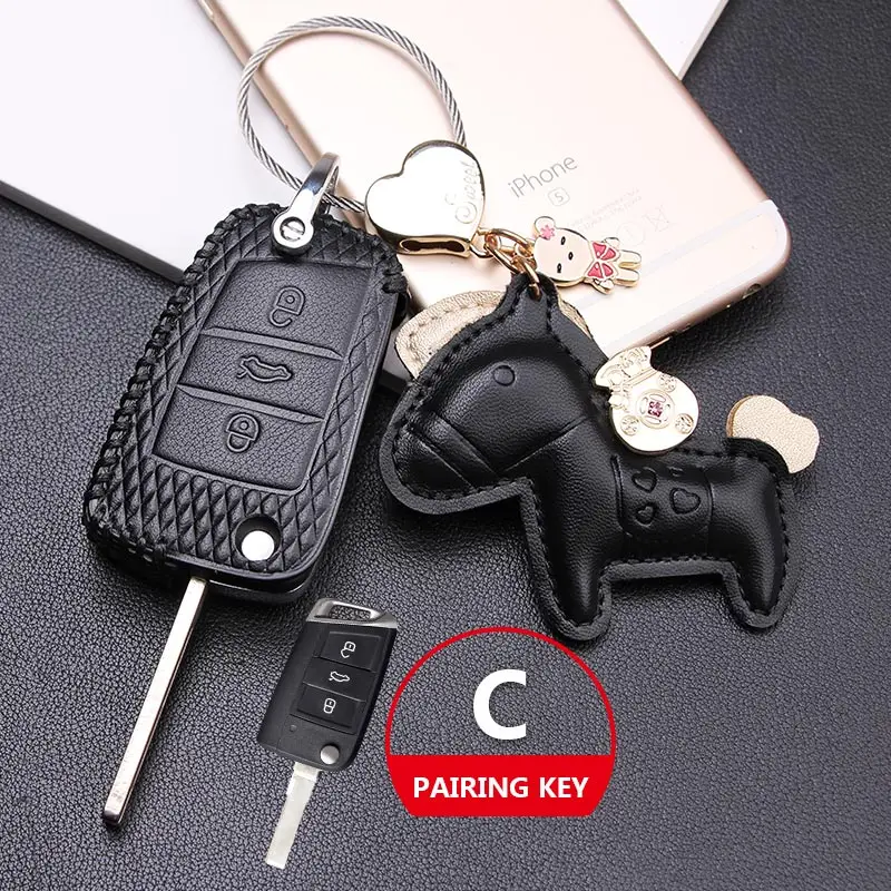 Кожаный брелок из воловьей кожи чехол для автомобиля Volkswagen CC POLO Golf jetta key packet чистый ручной работы женский брелок