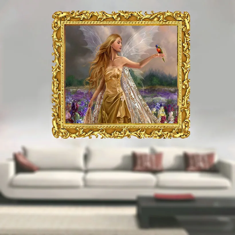 

3D Diamond painting Cross stitch Handmade Crafts Needlework Angel parrot Square Diamond Mosaic full Diamond embroidery