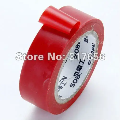 Красная ПВХ электрическая изоляционная огнеупорная Acidproof Лента 18 мм x 10 м 0 13