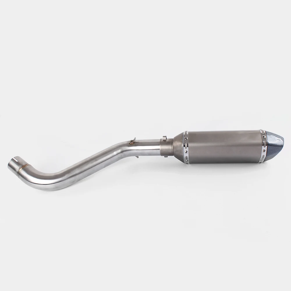 Мотоциклетная выхлопная средняя труба+ глушитель для Benelli 600 BJ600 BN600 Slip-On - Цвет: Красный