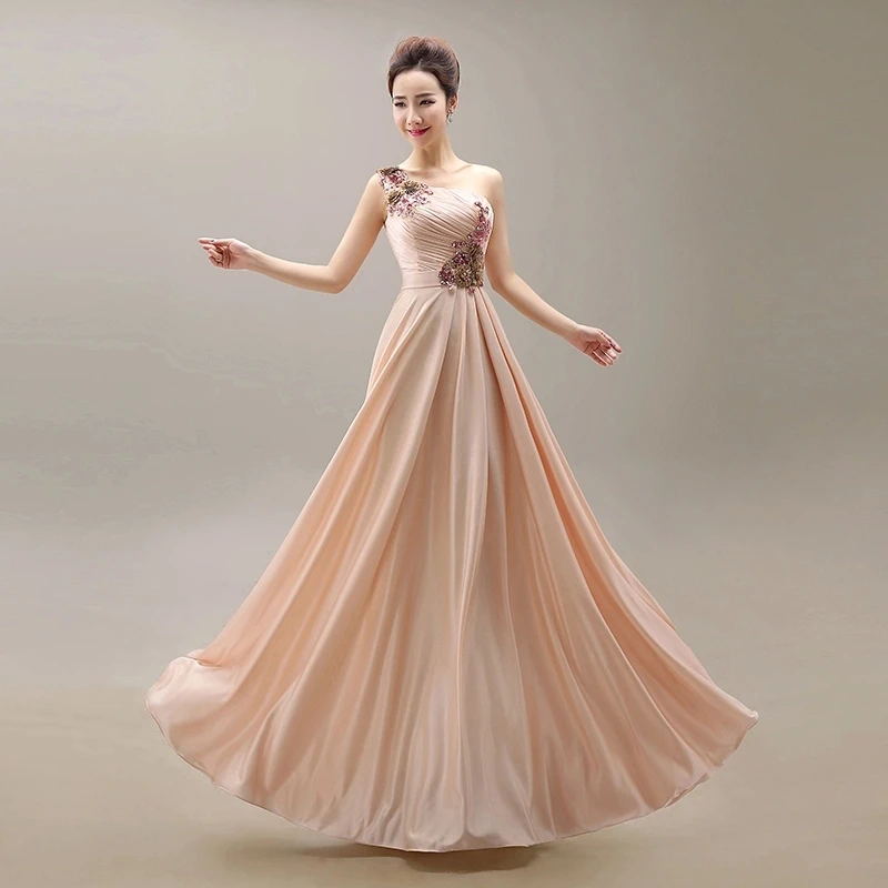 Cheap Slim shoulder dress bride toast red party Toastmaster 2016 new long Evening Dresses Free shipping | Свадьбы и торжества