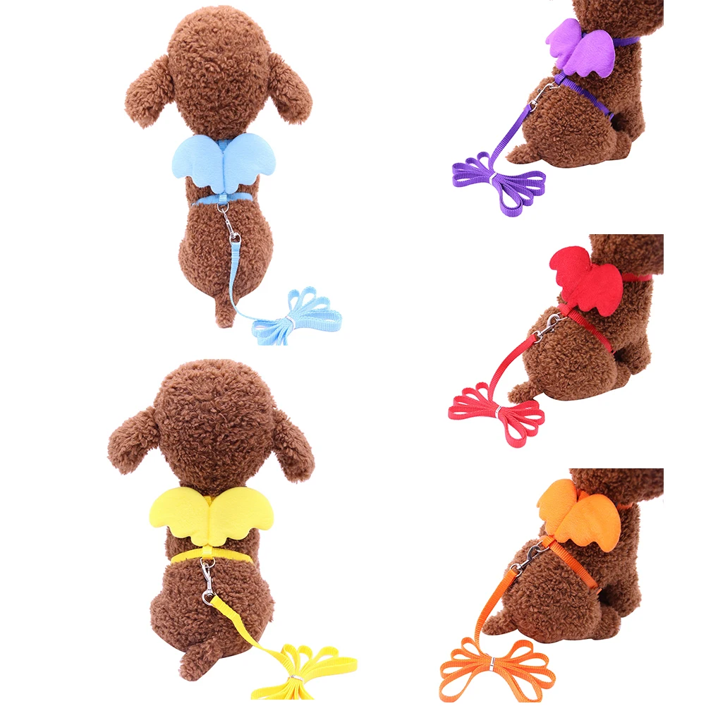 Pet Leash Cute Solid Color Mini Wings Nylon Harness Chest Strap Dog Cat Lead | Дом и сад