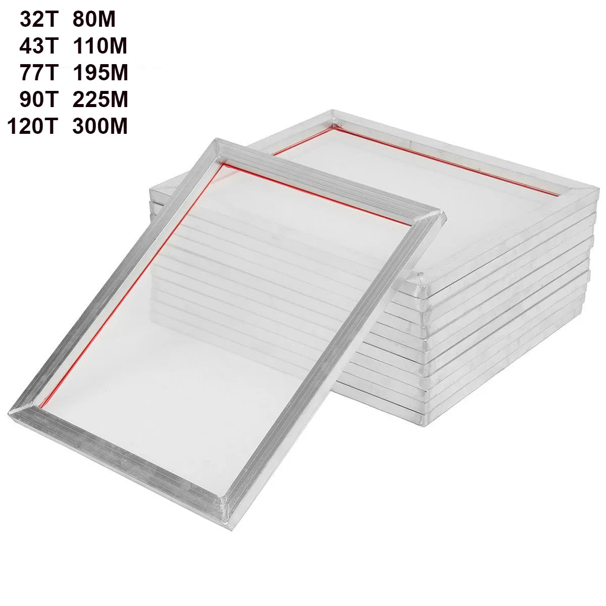 

5 шт в упаковке 46 см * 41 см Алюминий шелк Экран печать Пресс Рама 18 ''x 16'' Экран s 32T 43T 77T 90T 120T белая полиэфирная сетка 40 см * 35 см