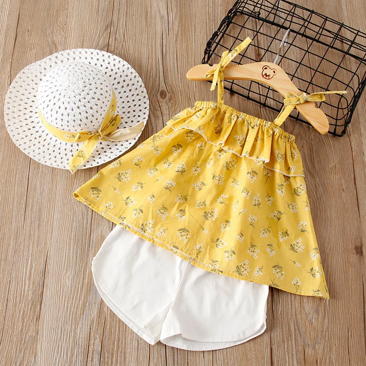 Новое поступление 2018 летняя одежда для маленьких девочек рубашка на бретелях с