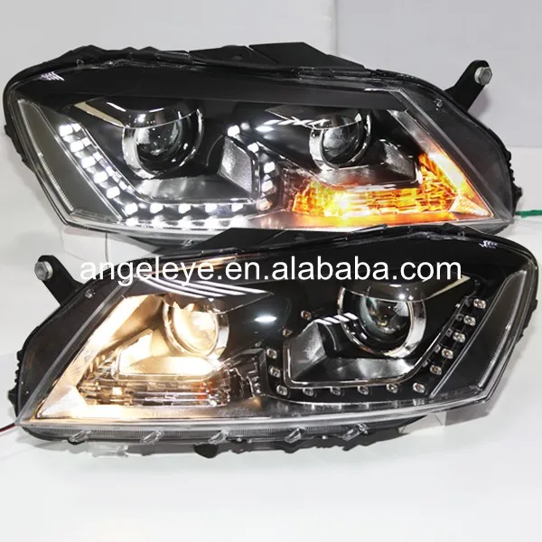 

2011-2014 year For Volkswagen Magotan Passat B7 LED Head Lamp Black Housing TLZ