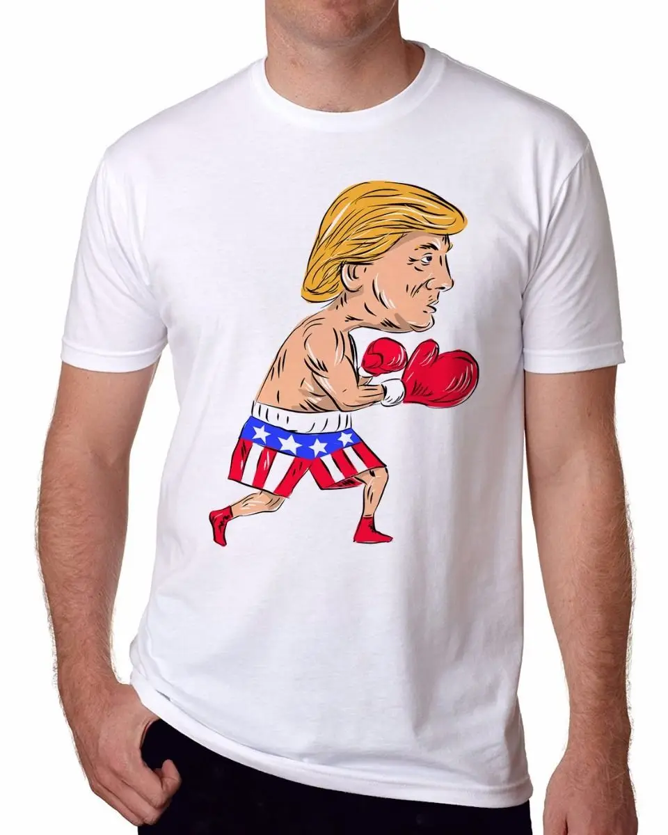 2018 новые летние рубашки печати Новый Дональд Трамп белая футболка мягкий Для