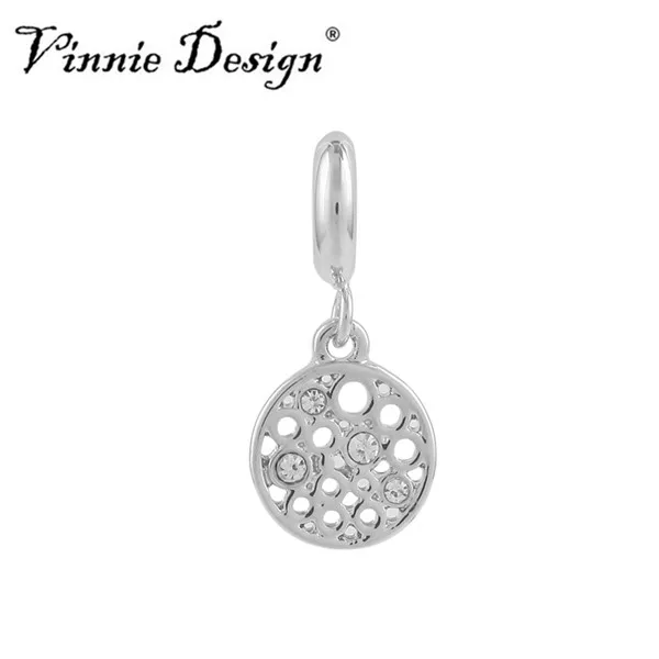 Vinnie дизайнерские ювелирные изделия с кристаллами монета подходят для