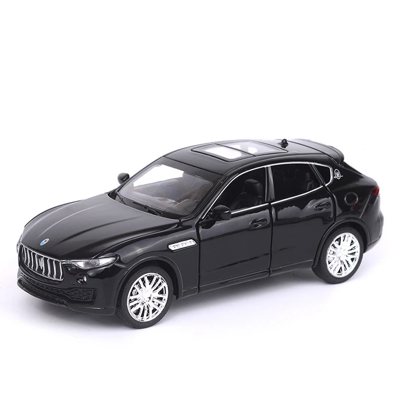 Литой Автомобиль SUV Maserati Levante 1:32 модель автомобиля из металлического сплава моделирование откатные автомобили игрушки для детей Подарки для детей - Цвет: Черный