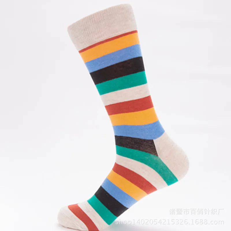 Spring and Autumn Happy Personality Stripes Socks | Женская одежда