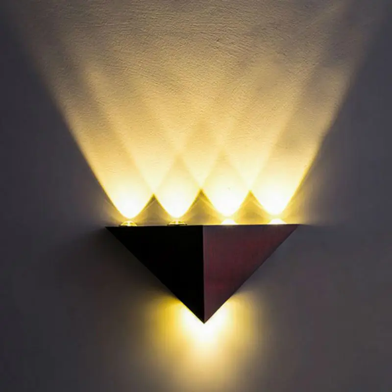 Поверхностного монтажа 5 Вт светодиодный настенный светильник AC90 265V треугольник