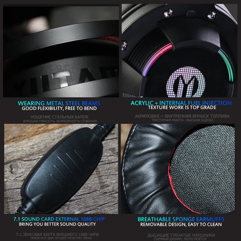 Игровая гарнитура casque Проводные ПК стерео наушники USB игровая для компьютер