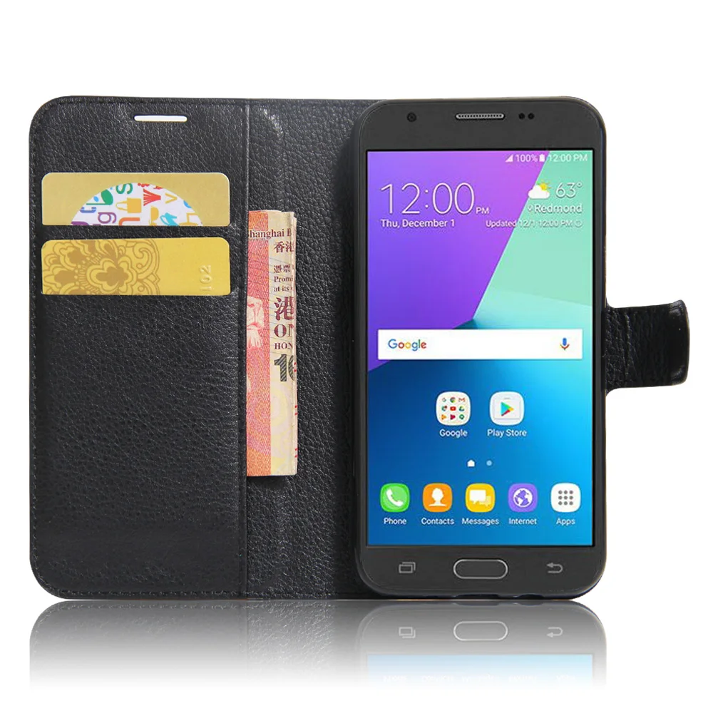 Чехол J327 для Samsung Galaxy J3 (2017) Emerge чехлы бумажники с отделениями карт кожаные флип