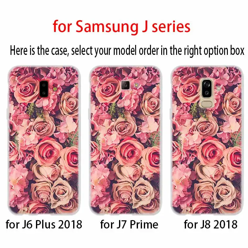 Мягкий чехол Coque для Samsung Galaxy J6 J8 J3 J5 J7 J4 Plus 2018 2016 2017 EU Prime Pro Ace красная бабочка на