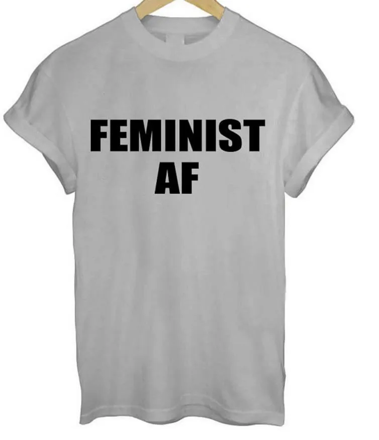 

Feminist Af Letters Print Women tshirt Cotton Casual Funny t shirts For Lady Top Tee Hipster Drop Ship F680