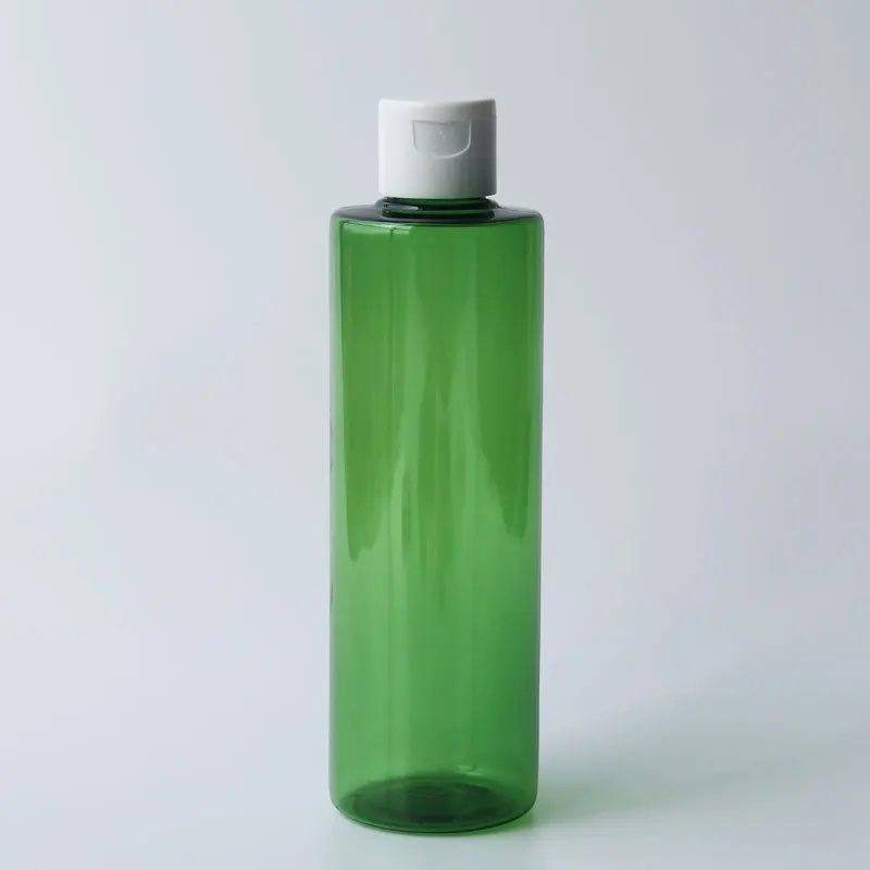 Green Bottle White 250 мл X 25 прозрачный пластик косметический лосьон крем бутылка флип Топ крышка 250cc Пустые контейнеры для шампуня прозрачные бутылки для мытья - Цвет: Green Bottle White