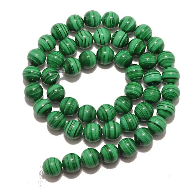 Без тары настоящее естественная малахит 8 мм полудрагоценный камень бусины 1 strands