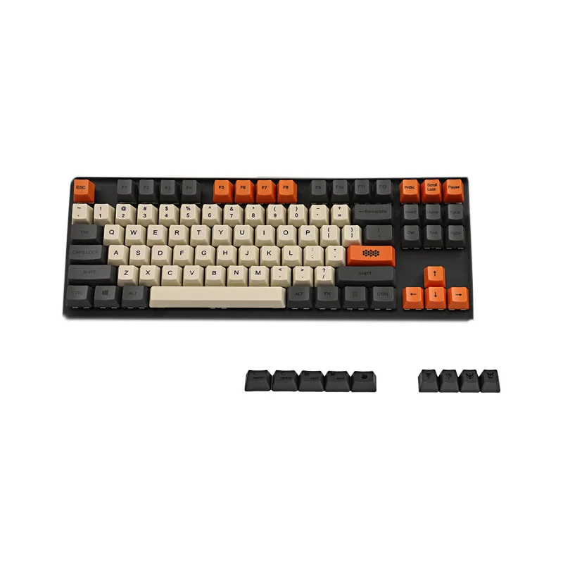 87 Plus Mac YMDK Carbon Dye Sub 108 87 61 клавиши Mac толстые PBT OEM профиль Keycap для стандартных 104 TKL 60% MX переключатели клавиатуры - Цвет: 87 Plus Mac