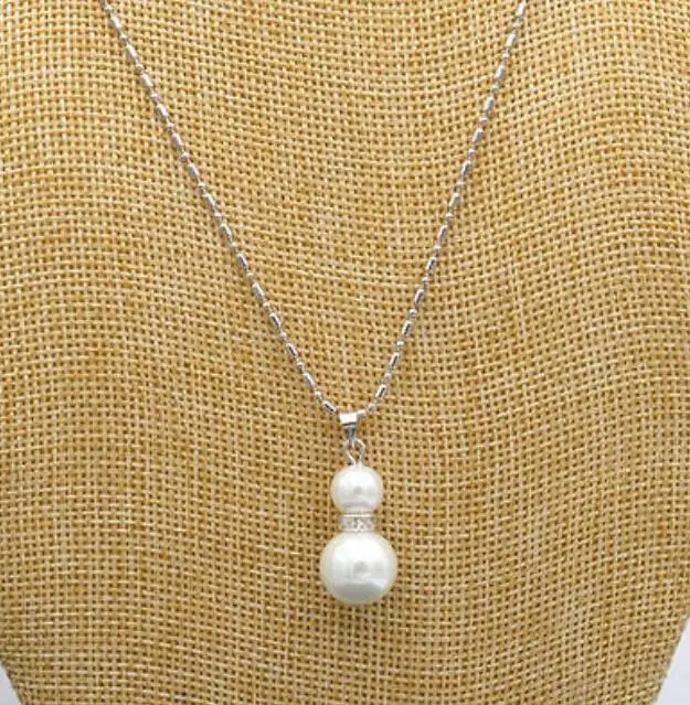 New 8-12 mm white shell Pearl Wedding Pendants Necklace &amp Earrings Set AAA | Украшения и аксессуары