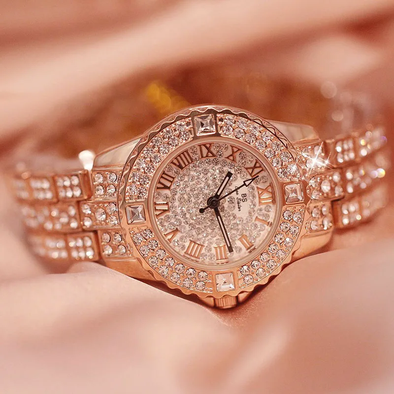 Женские часы с браслетом из розового золота Часы Relogio Feminino роскошные модные
