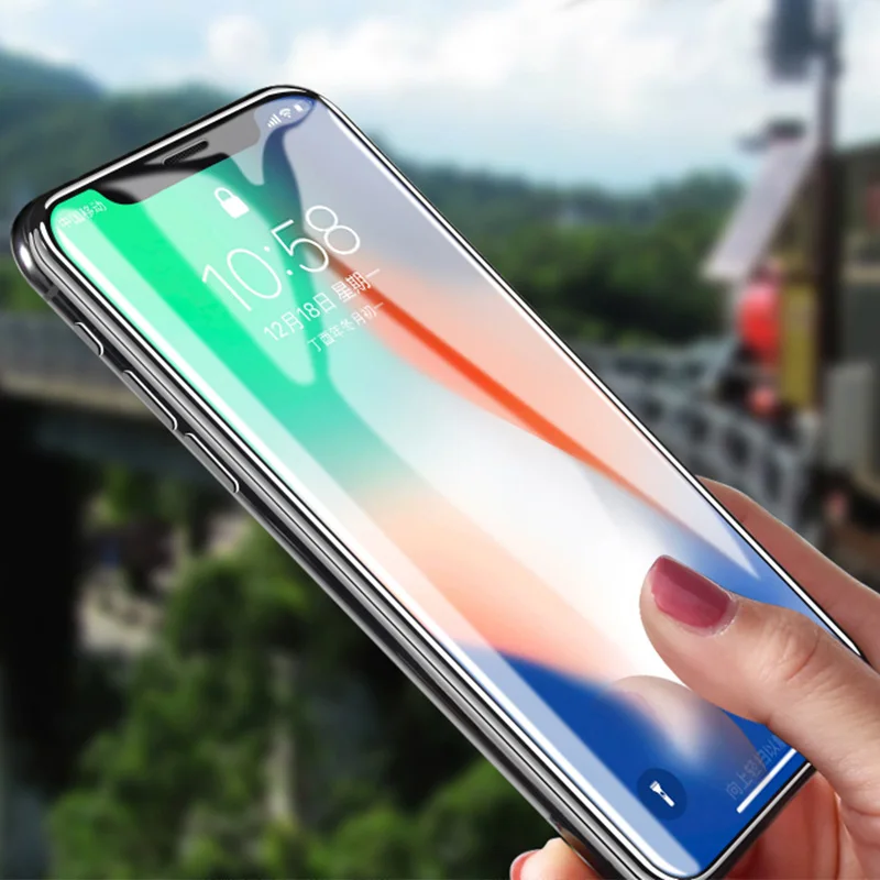 5D полноэкранное закаленное стекло для iphone X 8 7 6 Plus Защитная пленка задней панели