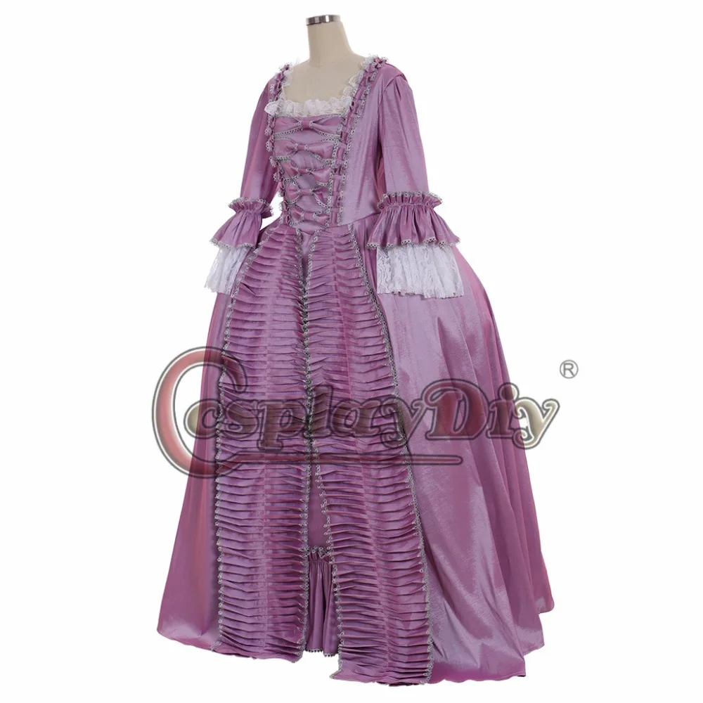 Cosplaydiy Marie Antoinette, бальное платье в стиле барокко, платье королевы 18 века, платье принцессы, колония, рококо, Белль, фиолетовое, на заказ