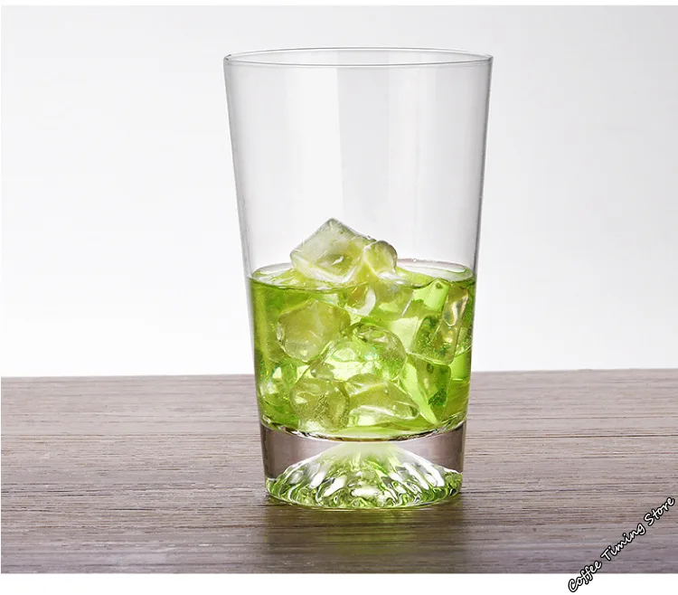Mount Fuji Japan Competitive Crystal Glass Transparent Snow Mountain Originality Thick Soles Foreign Wine Brandy Liquor Cup Mug