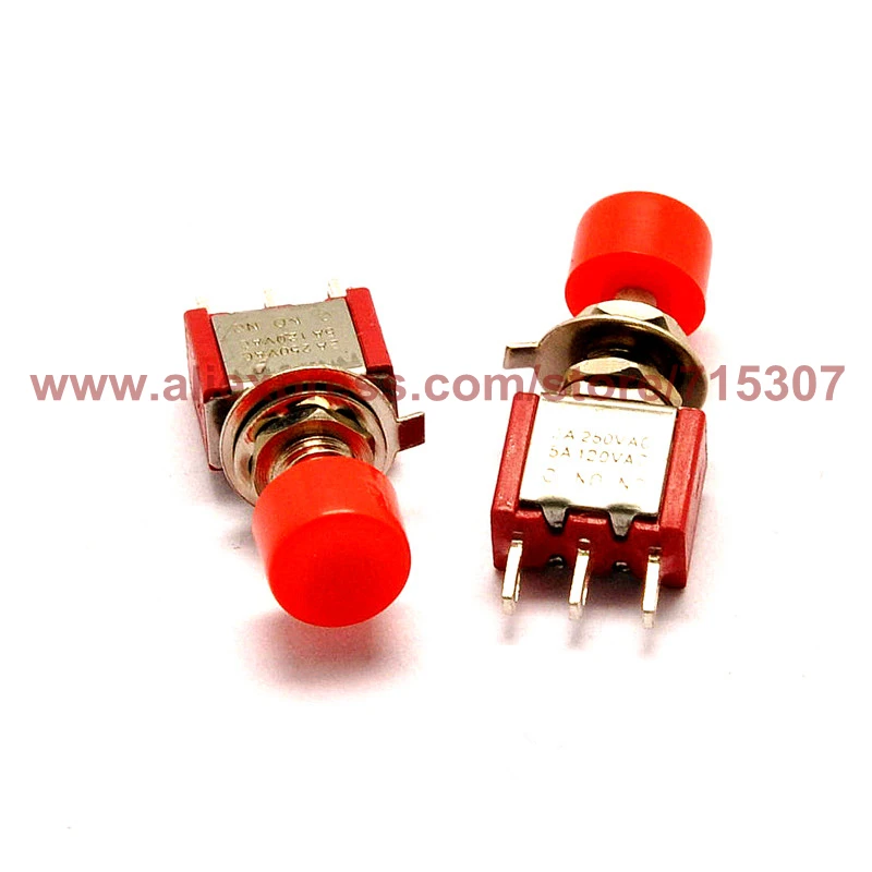 Красный кнопка сброса Переключатель phisl2 5 шт. DS-612 переключатель 3-контактный 2 А 250