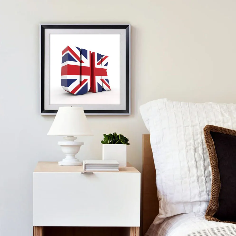Новинка 2015 цветной парусиновый постер с флагом Великобритании Картина на холсте