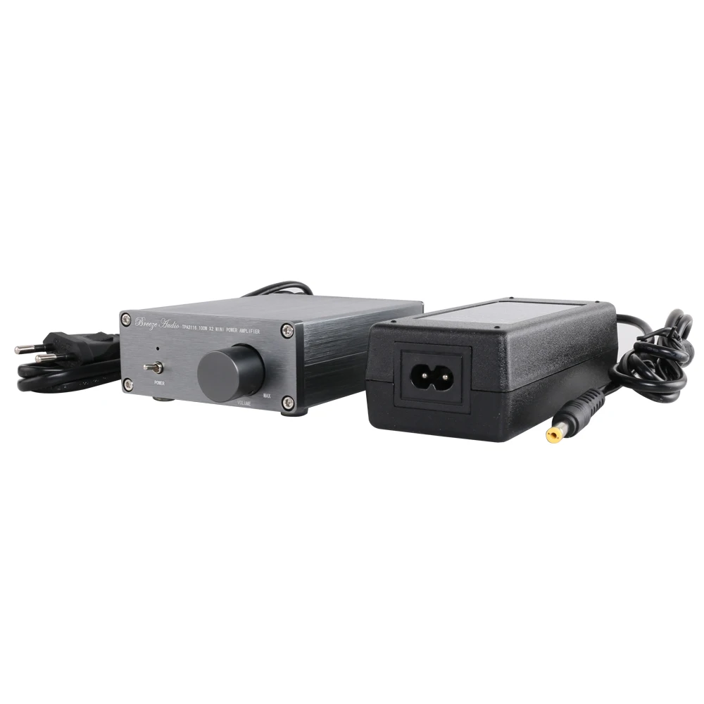 

Breeze Audio BA100 MINI HiFi Class D Audio Digital Power Amplifier tpa3116d2 *2 TPA3116 Advanced 2*100W Mini DC24V 4A