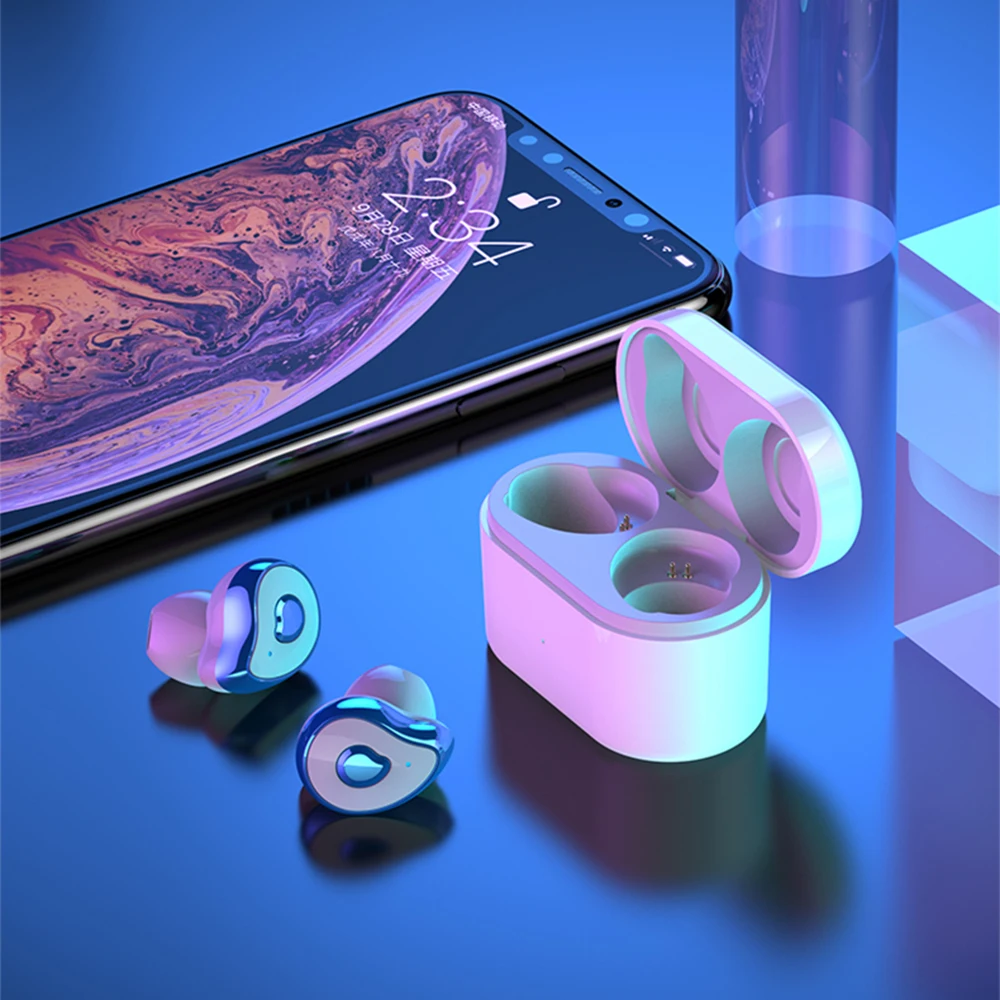 Мини наушник Bluetooth TWS 5 0 половинные вкладыши беспроводные наушники гарнитура