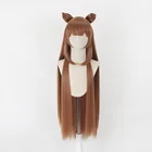 100 см толщиной Raphtalia прямые длинные коричневый парик Косплэй костюм синтетические волосы Хэллоуин восхода щит Hero Косплэй парик
