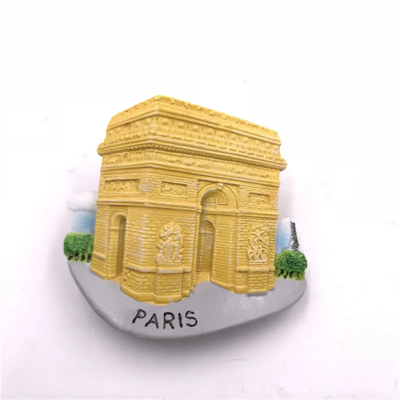 Arc de Triomphe Магниты на холодильник из смолы, японская, тайская, Турецкая, Лондонский, Тауэрский мост, французские, триумфальные, строительные магнитные наклейки на холодильник - Цвет: Arc de Triomphe