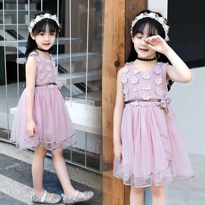 2018 Kids Princess Dress Baby Girls Summer Clothes Flower Dresses Children Clothing Vestido Infantil Enfant Fille Top Costume |