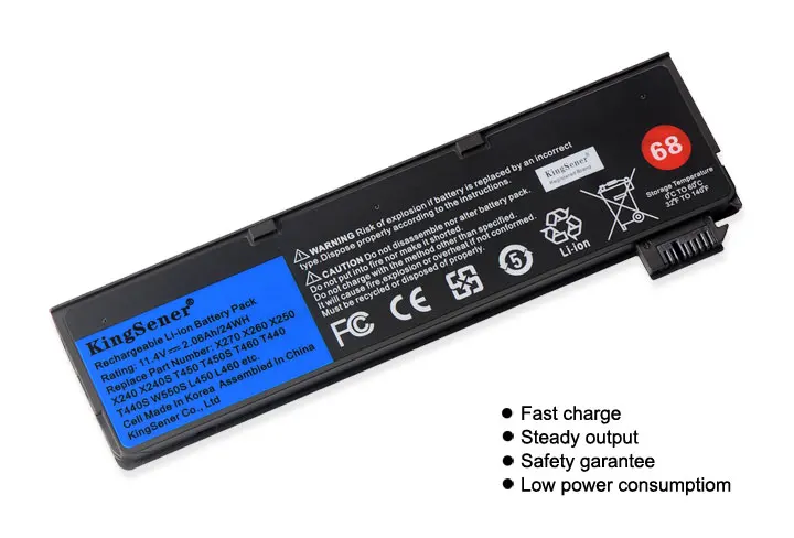 KingSener ноутбука Батарея для lenovo Thinkpad X270 X260 X240 X240S X250 T450 T470P T450S T440S K2450 W550S 45N1136 45N1738 68