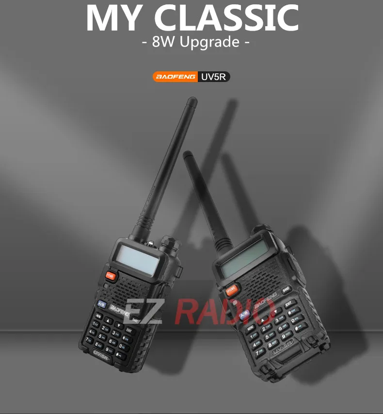 Обновления 8 Вт Baofeng UV-5R с 3800 мАч двухканальные рации КМ Tri power Dual Band Baofeng UV5R Ham Радио км UHF VHF Ham двухстороннее